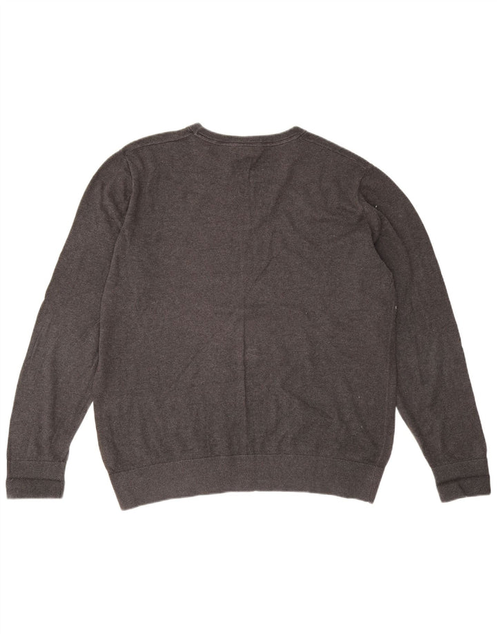 Gap Herre Crew Neck Jumper Sweater Stor Grå Bomuld