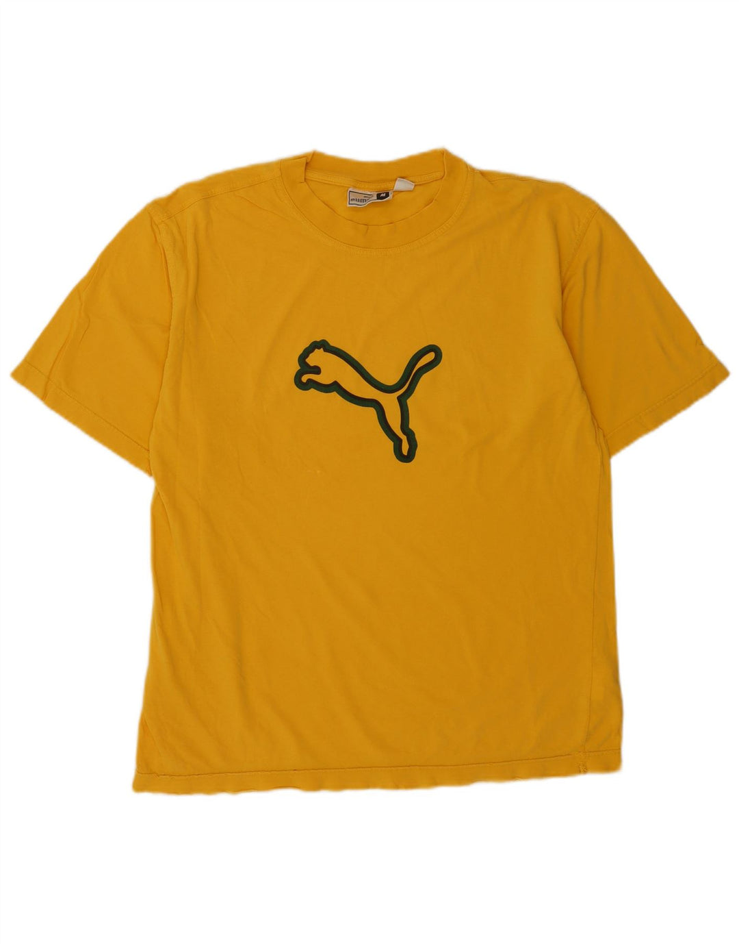 Puma Herre grafisk T-shirt Top Medium Gul Bomuld