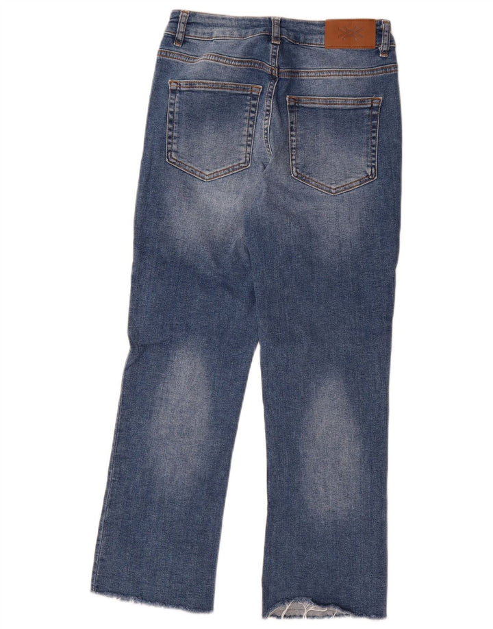 Benetton Dame Straight Jeans W28 L28 Blå Bomuld
