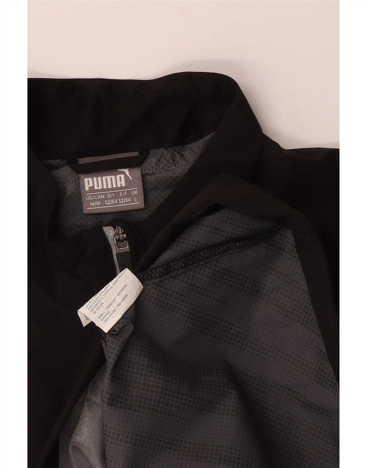 Puma herre lynlås-t-shirt top stor sort nylon