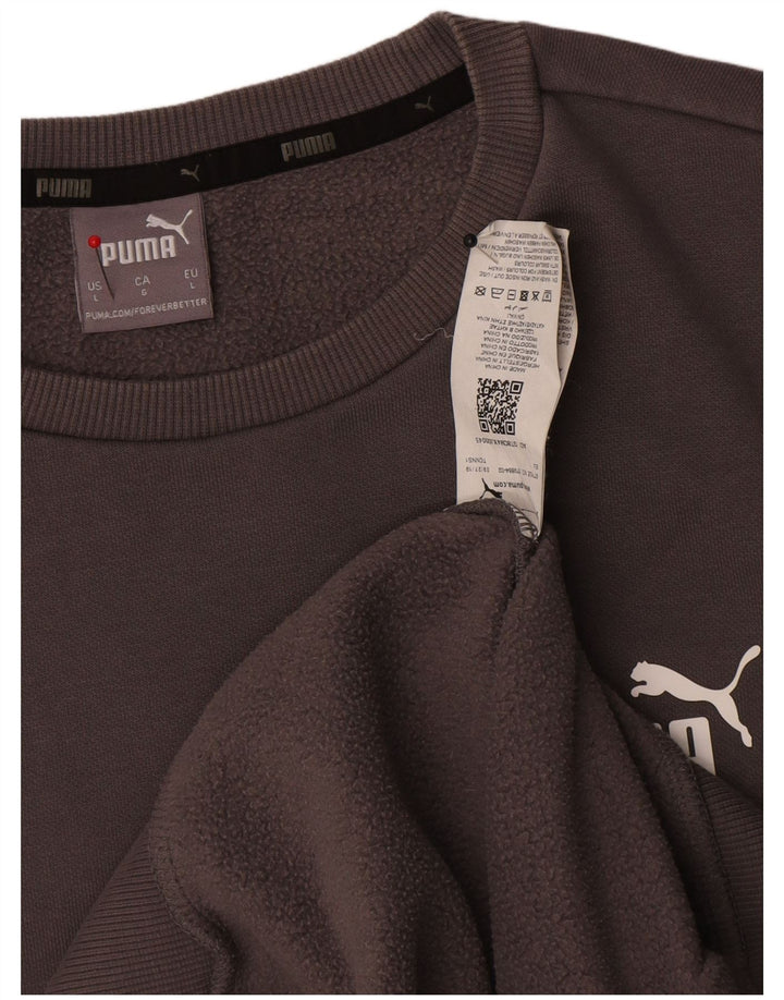 Puma Herre Sweatshirt Jumper Stor Grå Bomuld