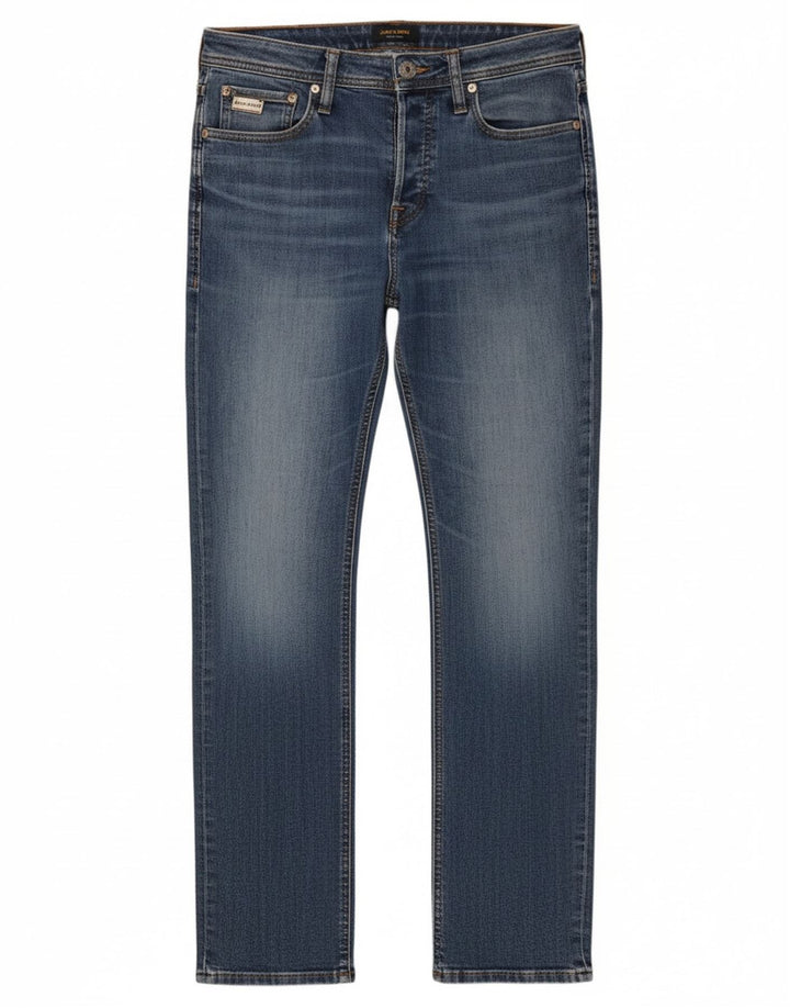 Jack & Jones Straight Jeans til mænd W30 L32 Blå Bomuld