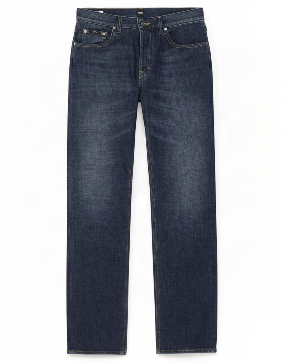 Hugo Boss Straight Jeans til mænd W32 L34 Marineblå Bomuld