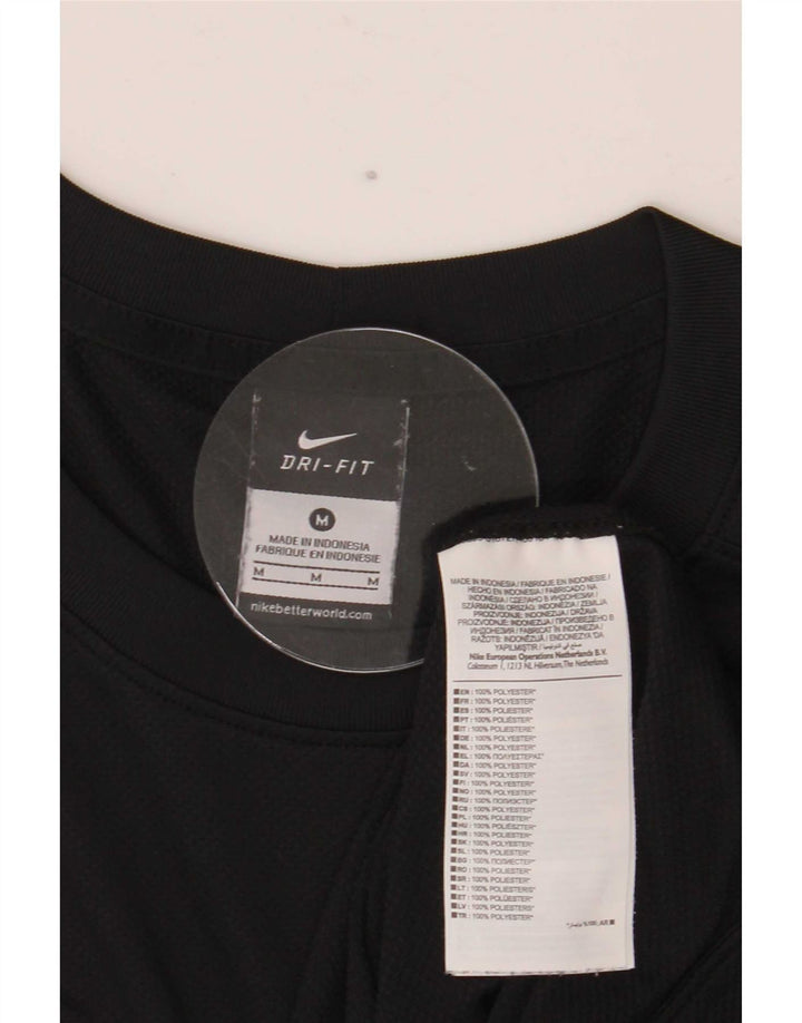Nike Herre Dri Fit Top Langærmet Medium Sort Polyester