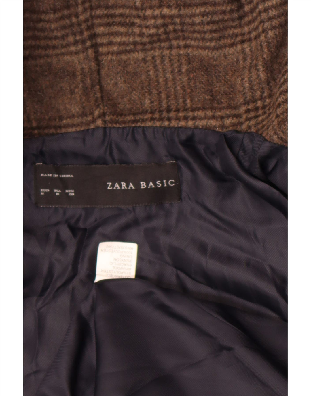 Zara Dame Hooded Open Bomber Jacket UK 14 Medium Brown Ternet Polyester