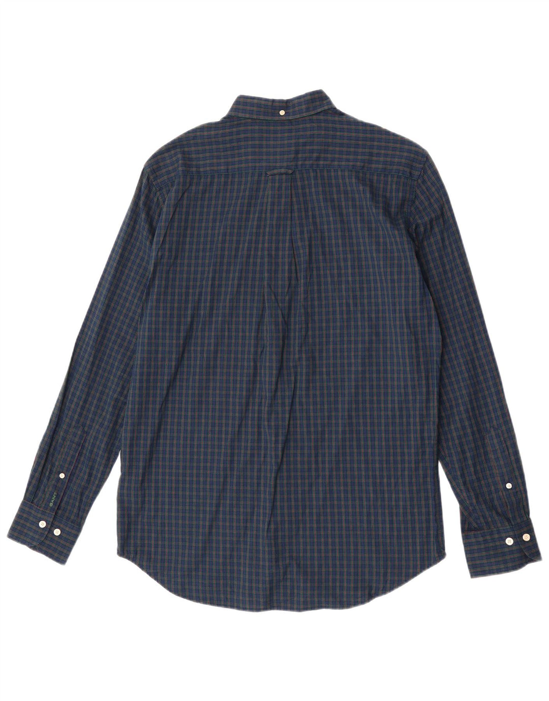 Gant herre Regular Fit skjorte størrelse 39/40 15 3/4 Medium Marineblå Gingham