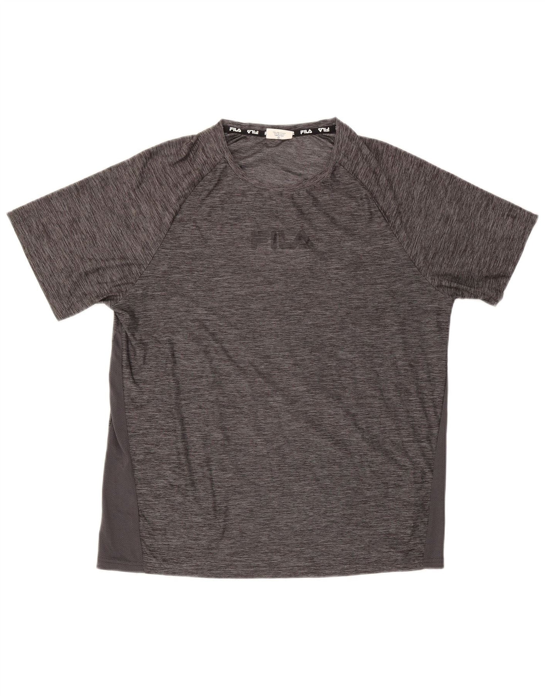 Fila Herre T-Shirt Top Stor Grå Flecked Polyester