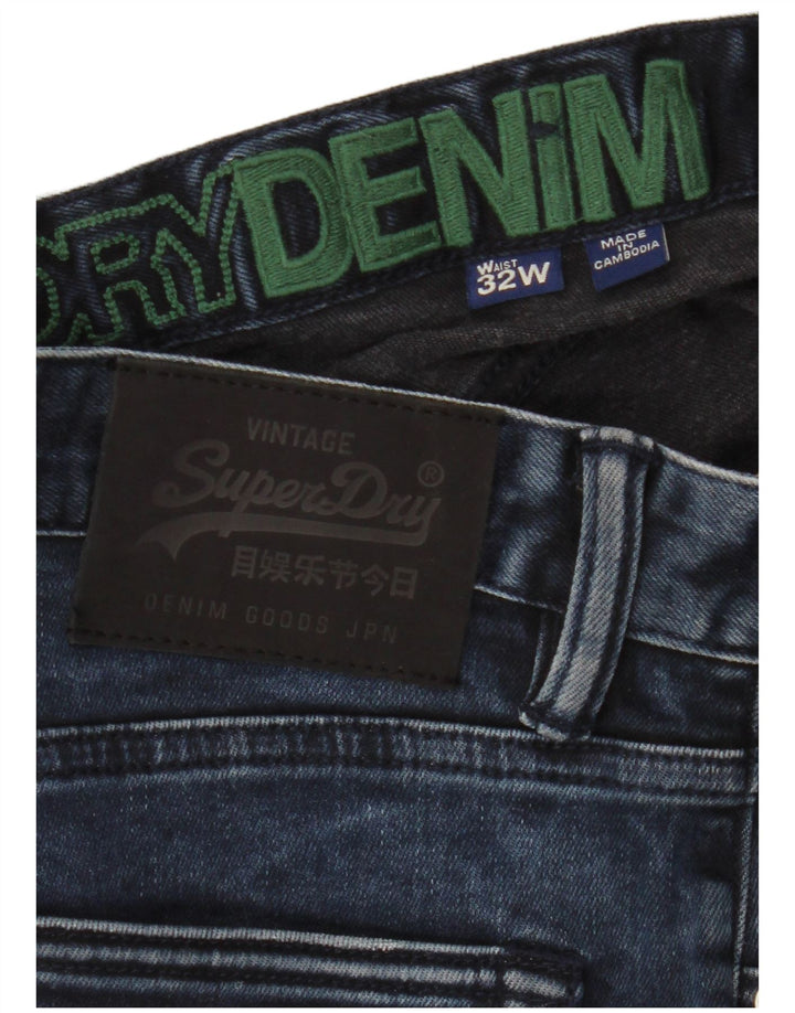 Superdry denimshorts til mænd W32 Medium marineblå bomuld