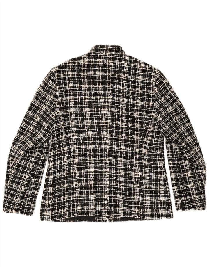 Gerry Weber Dame Blazer Jacket UK 16 Stor sort ternet polyester