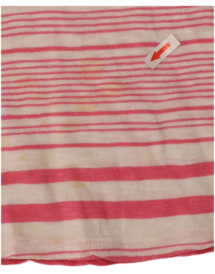 Roxy Dame Grafisk Top Langærmet UK 14 Medium Pink Stribet Bomuld