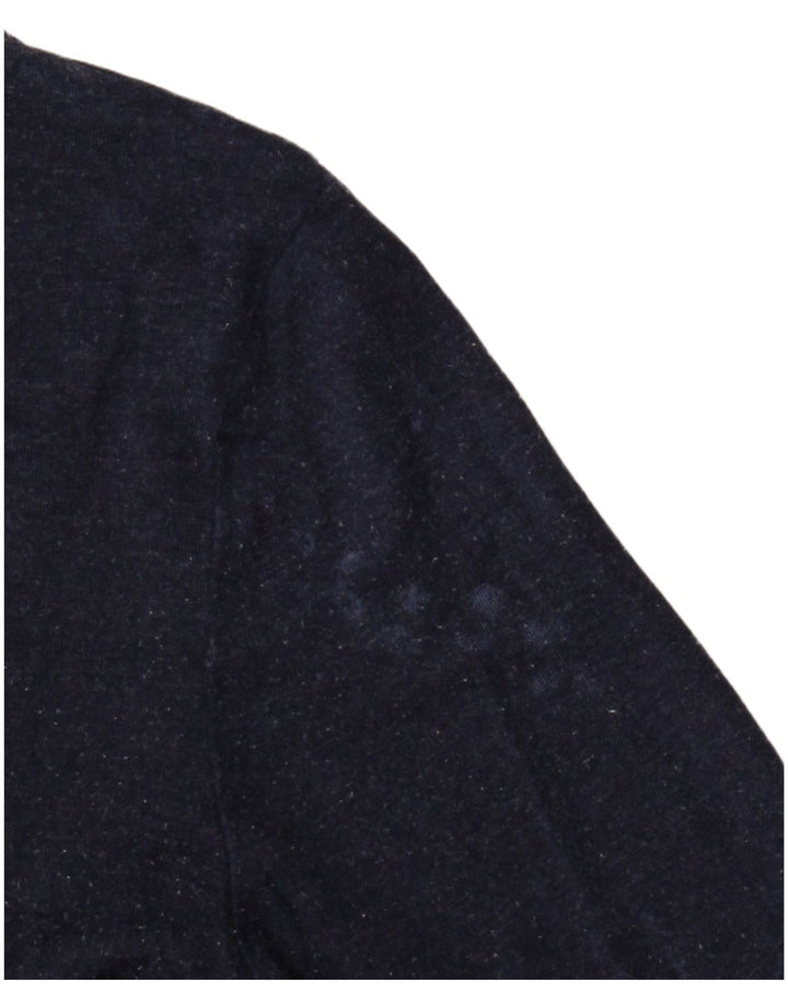Oasis Dame Top Langærmet UK 6 XS Navy Blue Viscose