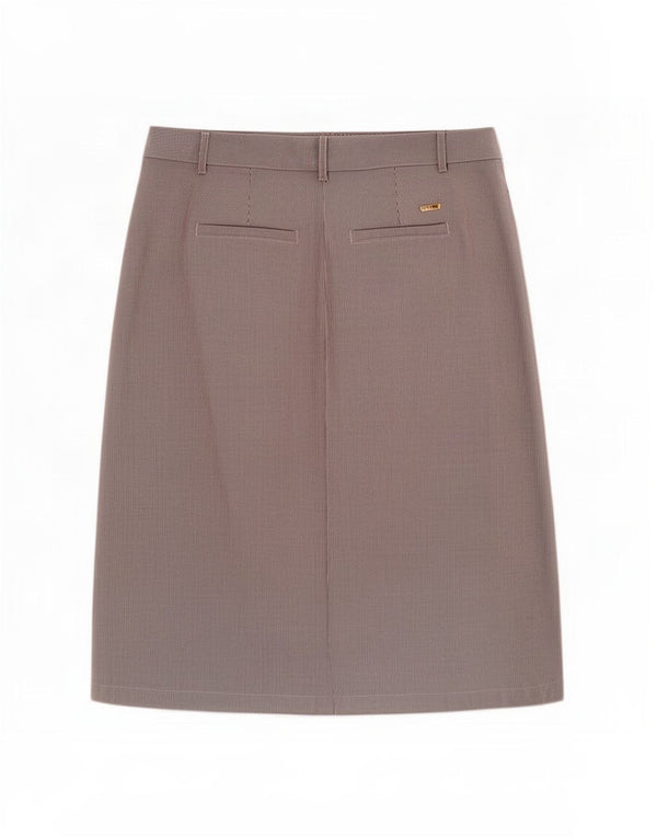 Marks & Spencer lige nederdel til kvinder UK 18 XL W34 Marineblå nålestribe