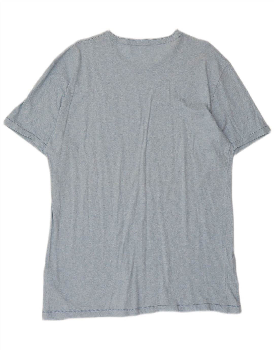 Benetton Herre Grafisk T-Shirt Top 2XL Blå Bomuld