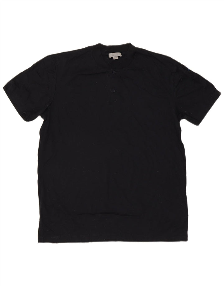 Cos Herre T-Shirt Top Medium Marineblå Bomuld