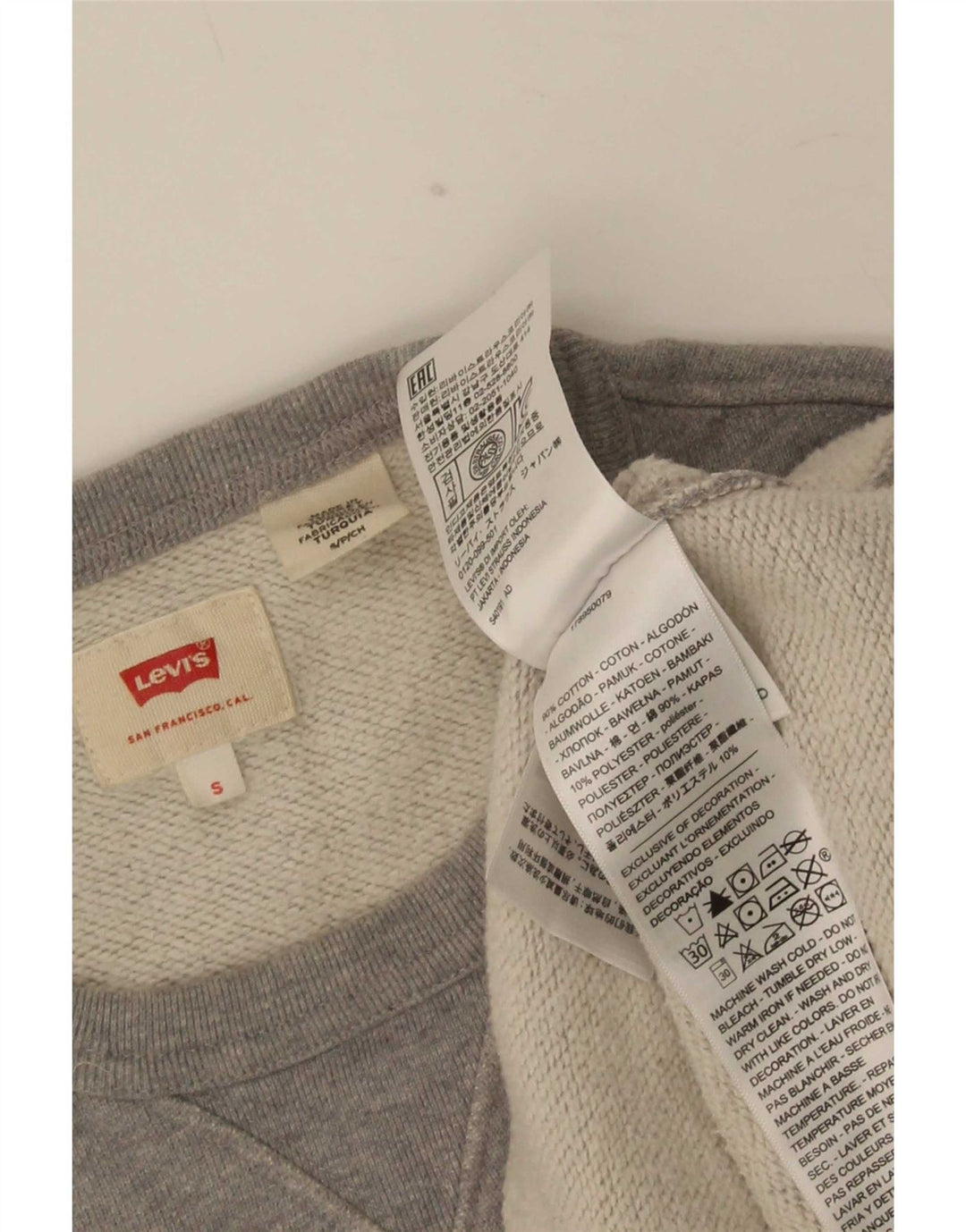 Levi's Grafisk sweatshirt til mænd, lille grå bomuld