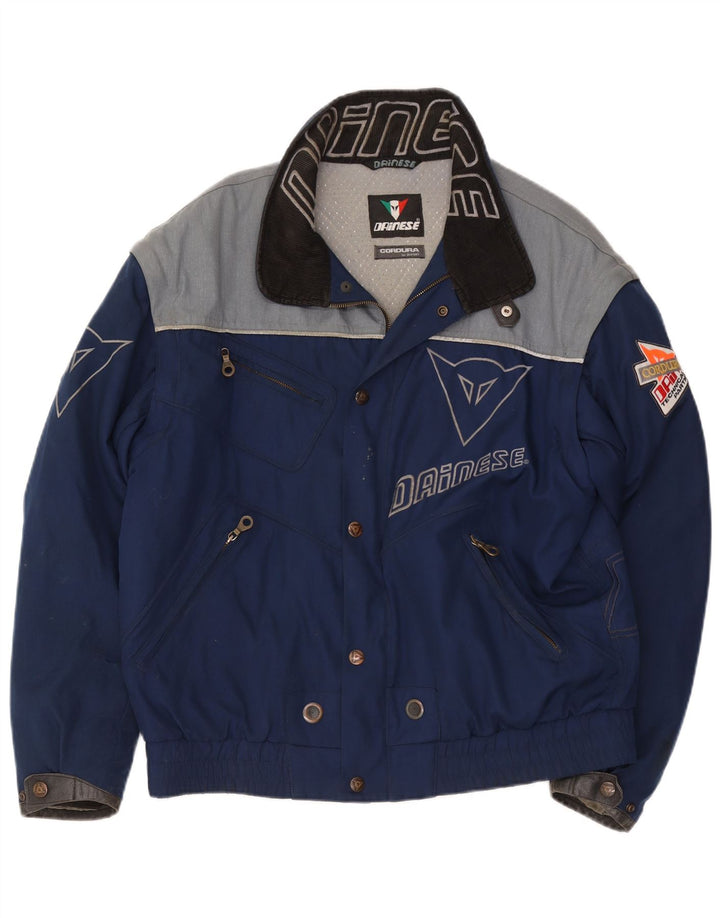 Dainese Herre grafisk racerjakke størrelse 54 Large Navy Blue Colourblock