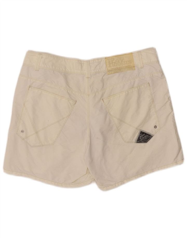 Roy Rogers Dame Casual Shorts IT 48 XL W34 Off White Polyamid