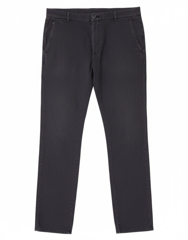 Hugo Boss Herre Slim Chino Bukser EU 50 Large W32 L32 Marineblå Bomuld