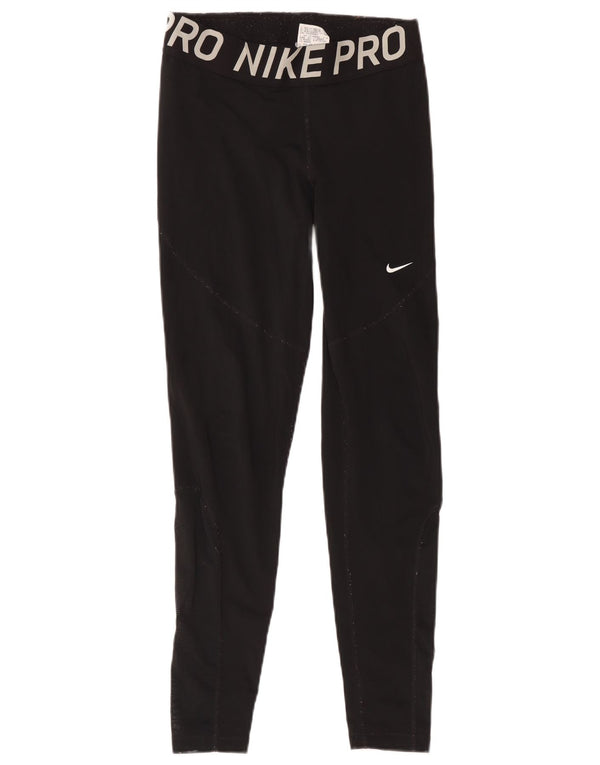 Nike piger grafiske leggings 12-13 år stor sort polyester