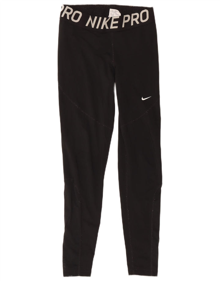 Nike piger grafiske leggings 12-13 år stor sort polyester