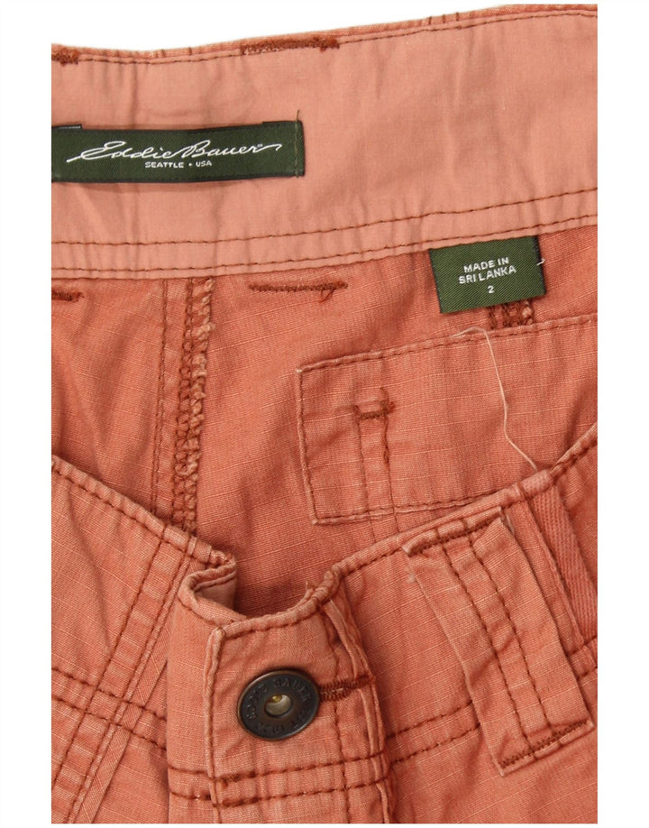 EDDIE BAUER Cargo Shorts til kvinder US 2 XS W28 Orange Bomuld