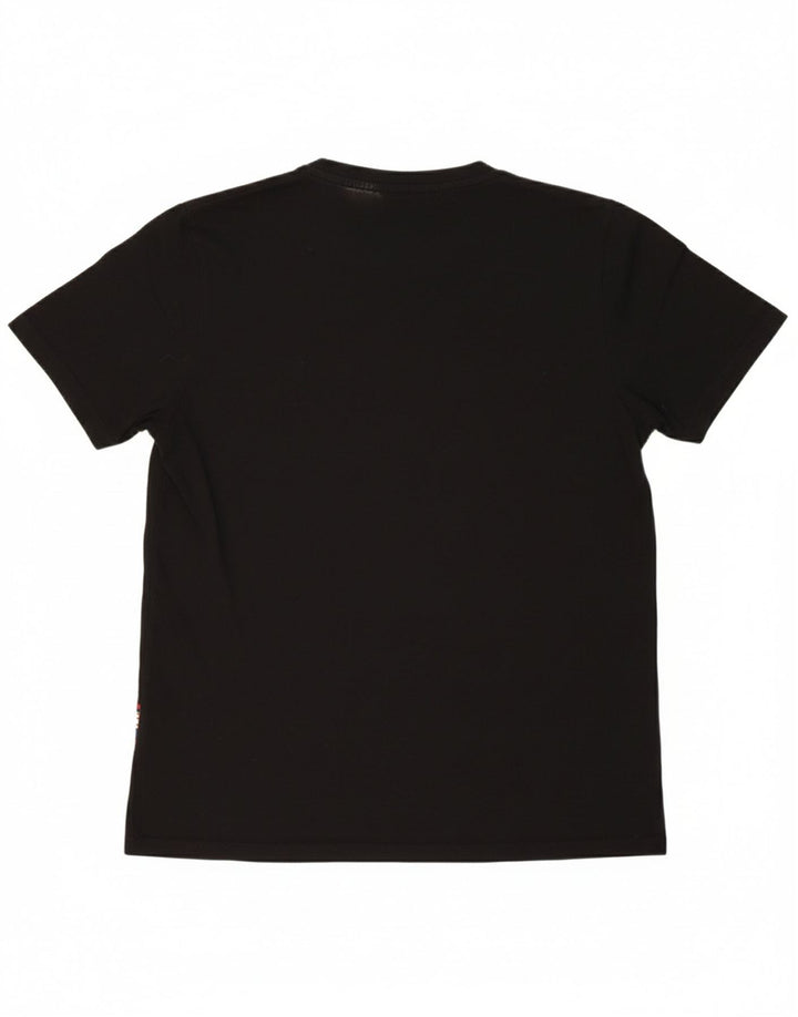 BEN SHERMAN Mens Graphic T-Shirt Top Medium Black Cotton