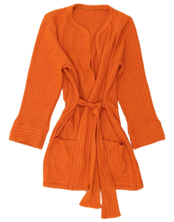Vintage Dame Longline Cardigan Sweater UK 8 Small Orange