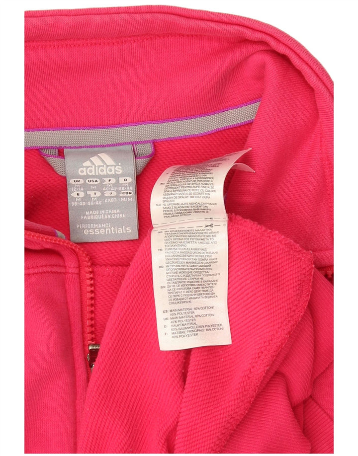 Adidas træningsdragt topjakke til kvinder UK 12/14 Medium Pink Bomuld