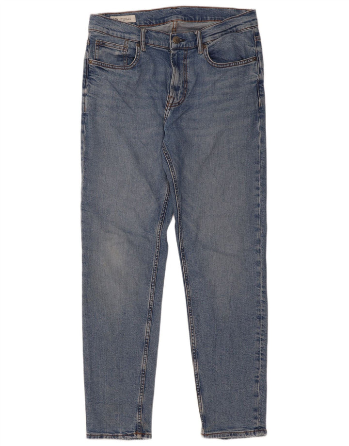 Zara Herre Slim Jeans EU 42 Large W32 L31 Blå Bomuld