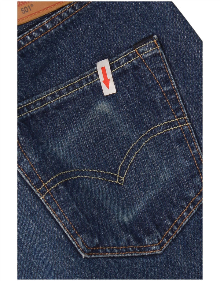 Levi's Herre 501 Straight Jeans W30 L28 Marineblå Bomuld