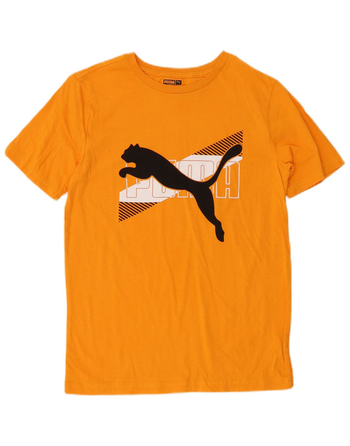 PUMA drenge grafisk t-shirt top 13-14 år orange bomuld