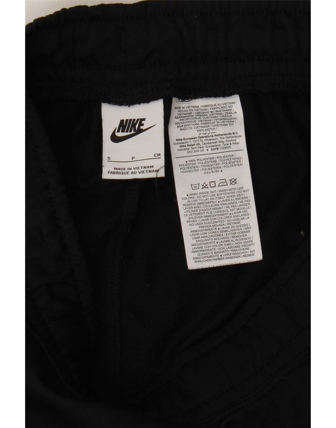Nike træningsdragt bukser til mænd, joggers lille sort polyester