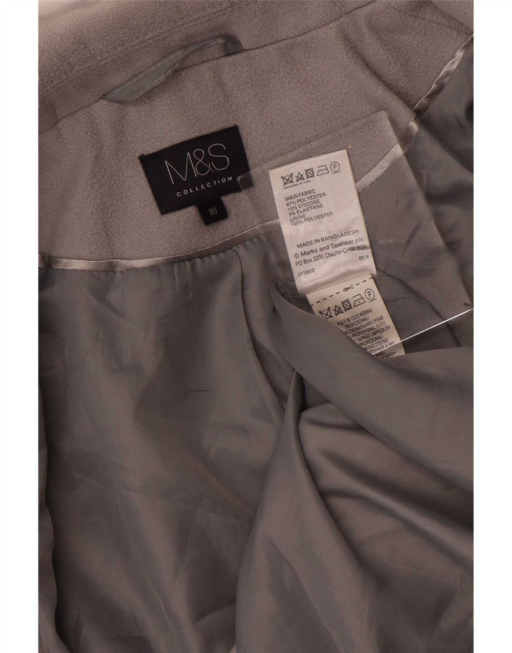 Marks & Spencer Åben overfrakke til kvinder UK 10 Lille grå polyester