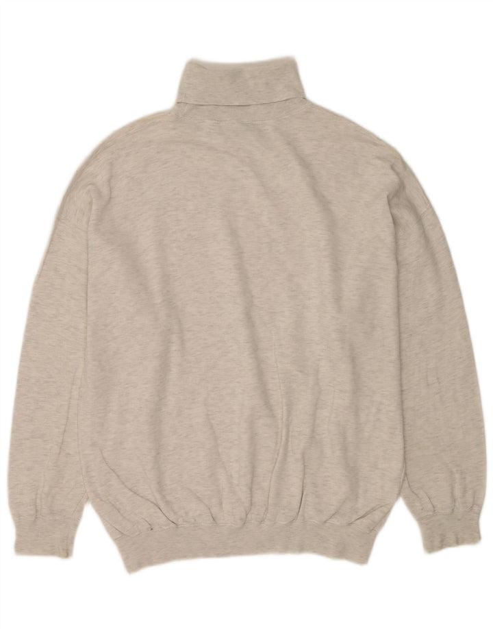 C & A Herre rullehals sweater stor grå flækket bomuld