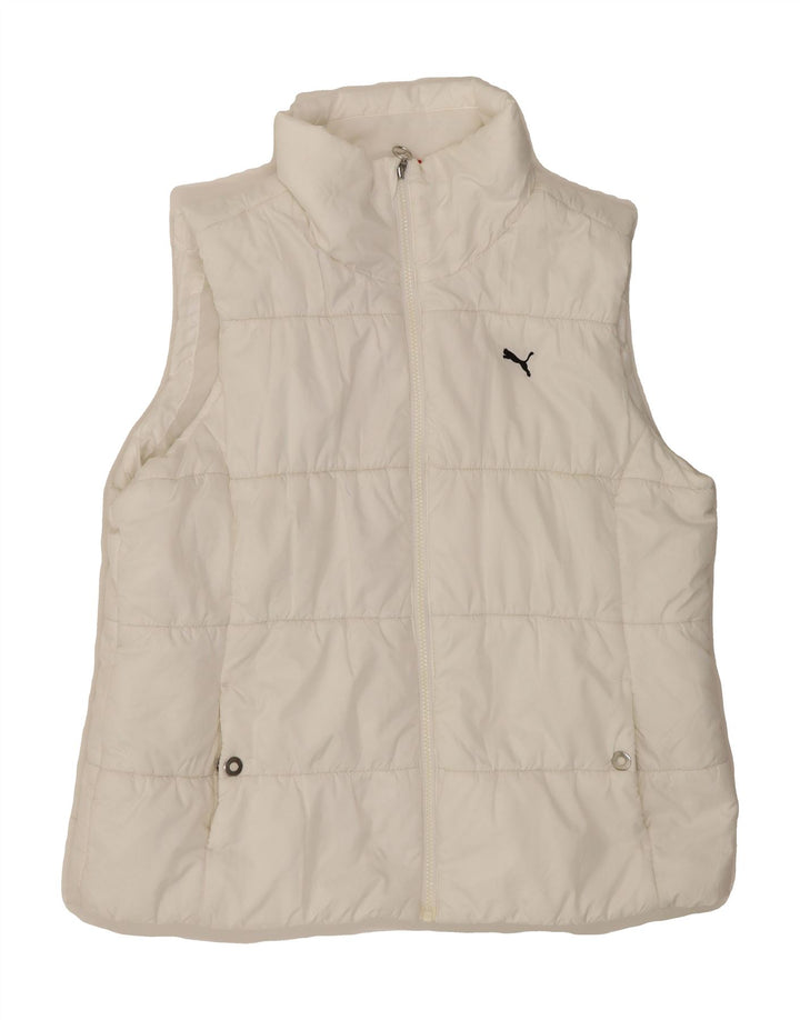 PUMA Womens Padded Gilet UK 16 Large  White Vintage Puma and Second-Hand Puma from Messina Hembry 