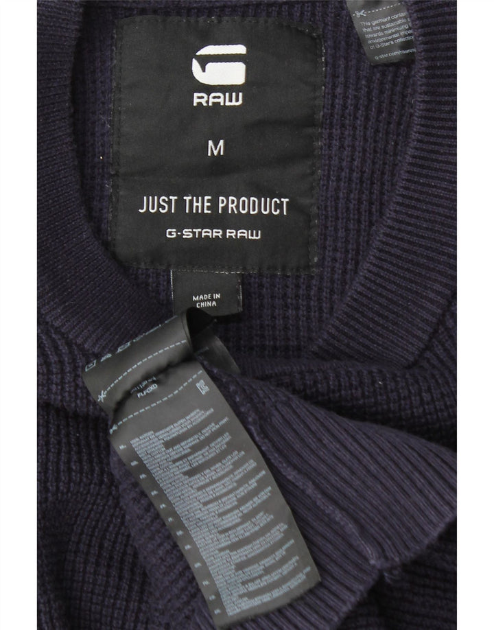 G-Star Herretrøje med rund hals til mænd Medium Navyblå Colourblock Bomuld