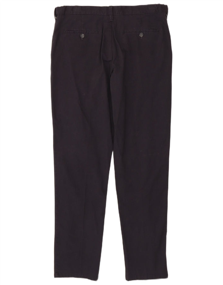 Marks & Spencer Herre Slim Chino Bukser W36 L33 Marineblå Bomuld