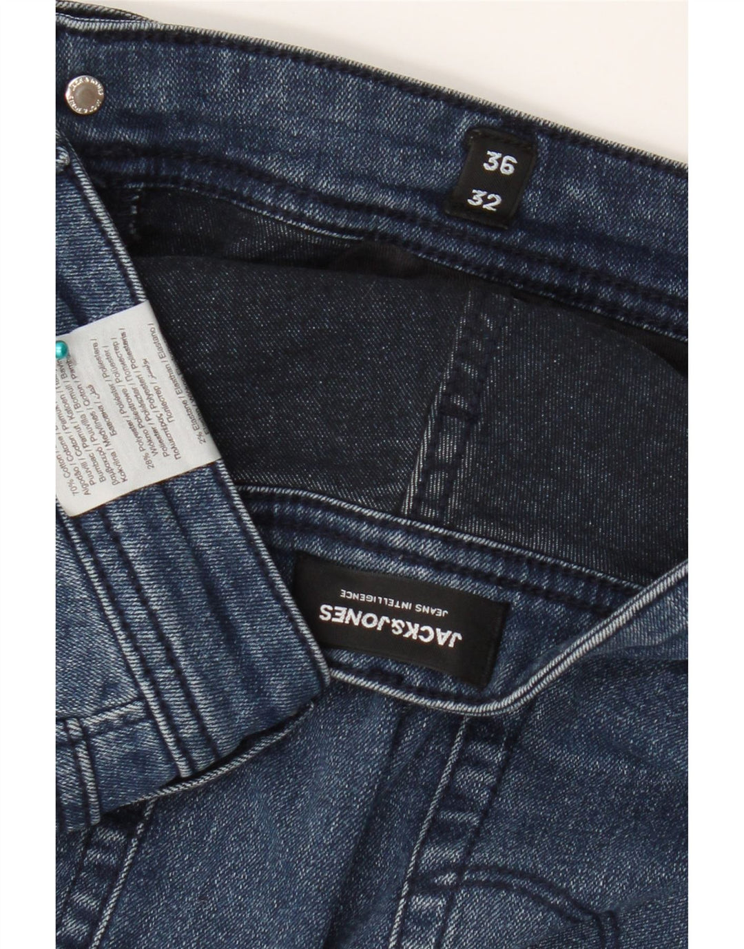 Jack & Jones Herre Slim Jeans W36 L32 Blå Bomuld