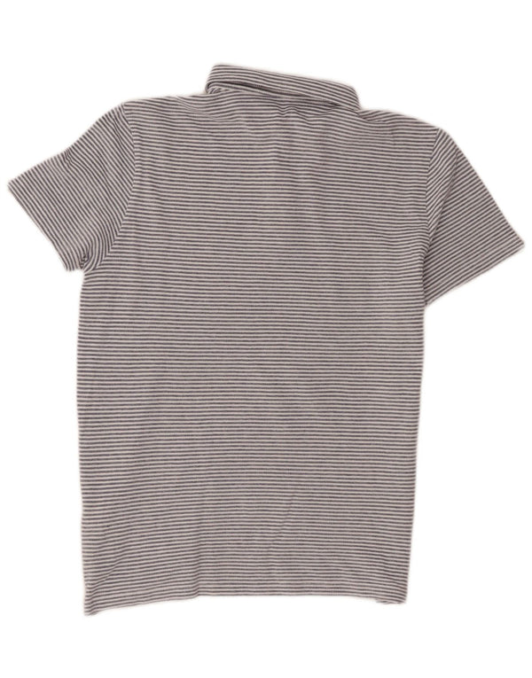 Massimo Dutti Herre poloshirt Medium Blue Pinstripe Bomuld