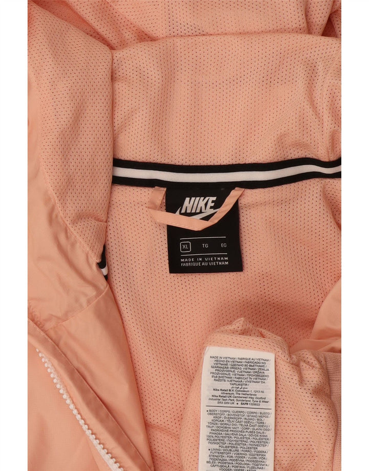 Nike Dame Hætte Loose Fit Regnjakke UK 18 XL Pink Polyester
