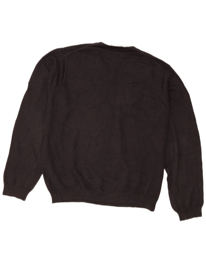 Eddie Bauer Herre Regular Fit V-hals sweater XL sort bomuld