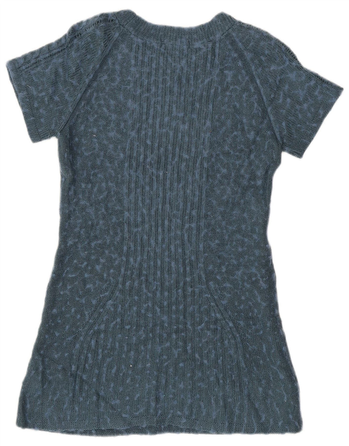 Marks & Spencer Dame Mini Jumper Kjole UK 12 Medium Blue Flecked