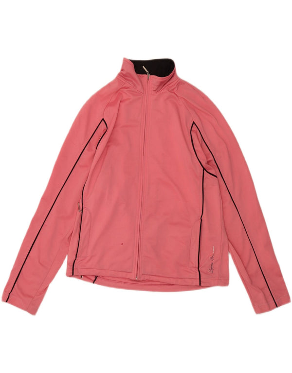 Brugi træningsdragt topjakke til kvinder UK 12 Medium Pink Polyester