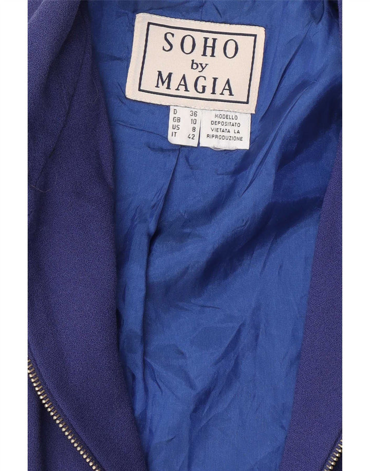 Magia Womens Soho Bomber Jacket UK 10 Small Navy Blue