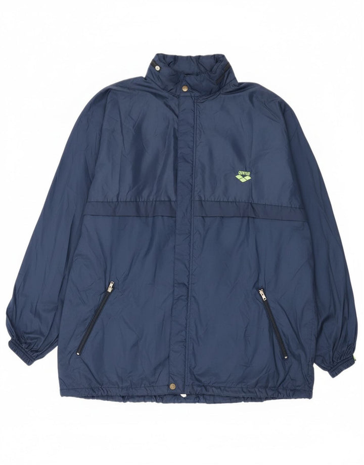 Arena Regnjakke med hætte til mænd UK 42 XL Marineblå polyamid