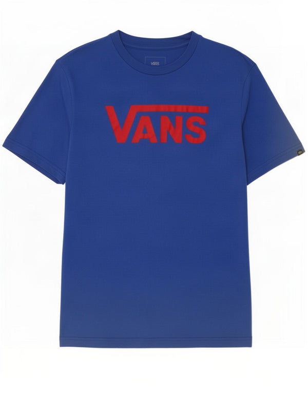 Vans Boys Custom Fit Grafisk T-Shirt Top 12-13 år Stor Blå Bomuld