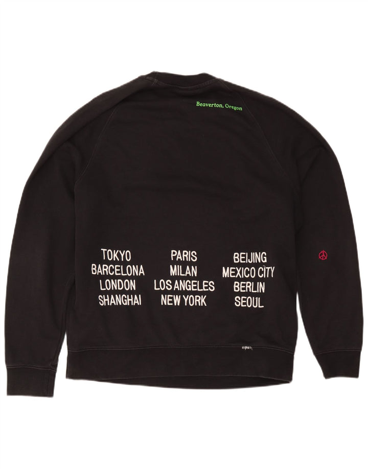 Nike grafisk sweatshirt til mænd, stor sort bomuld
