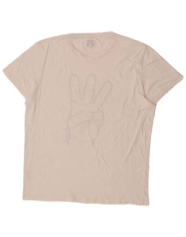 WRANGLER Herre Grafisk T-Shirt Top XL Hvid