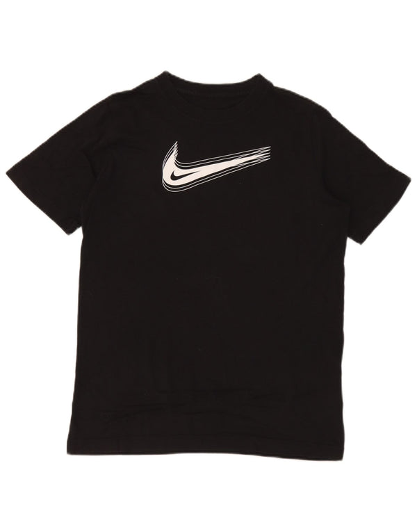 Nike drenge standard fit grafisk t-shirt top 13-14 år XL sort bomuld