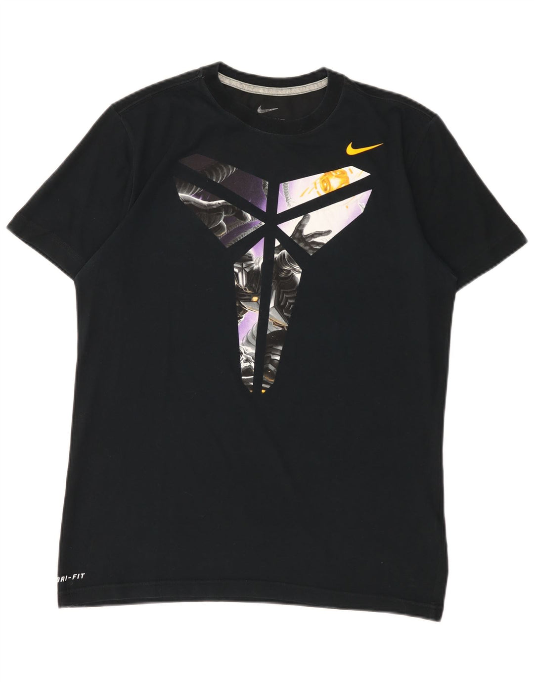 Nike Herre Dri Fit grafisk T-shirt Top Medium Sort Bomuld